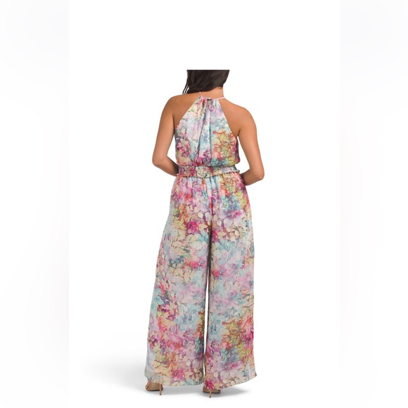 NWT LAUNDRY Floral Halter Floral Jumpsuit SZ: 8 - Picture 2 of 3